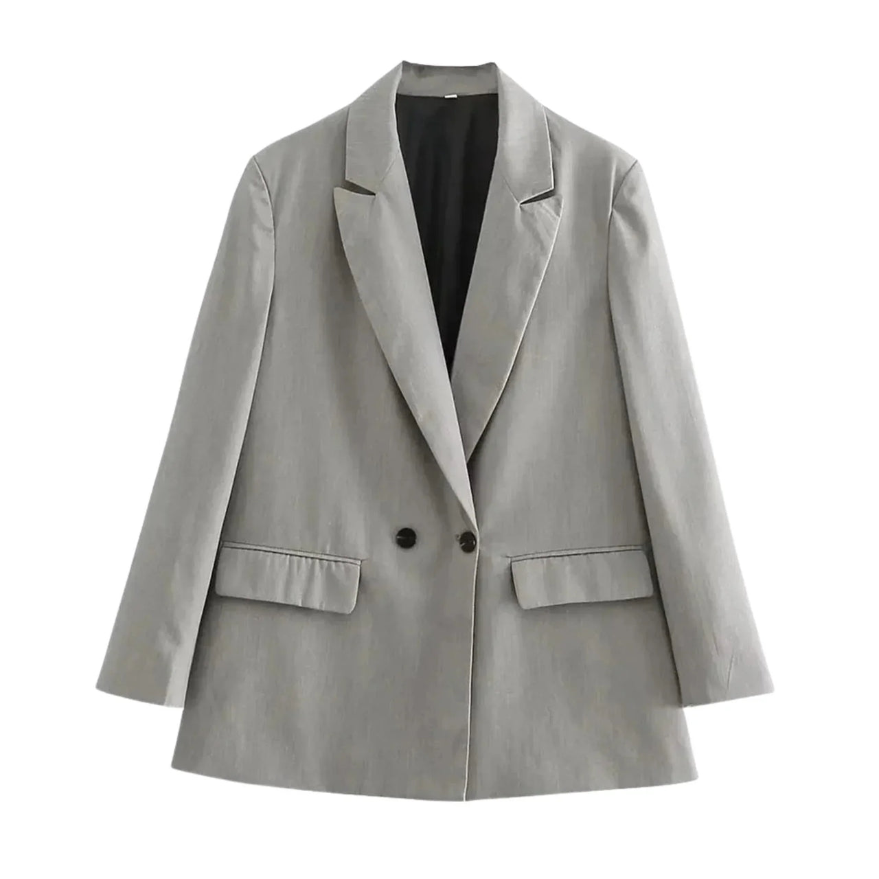 Gray overiszed blazer on a white background