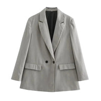Thumbnail for Gray overiszed blazer on a white background