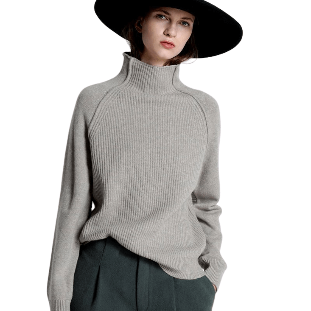 Women's High-Collar Pullover Sweater