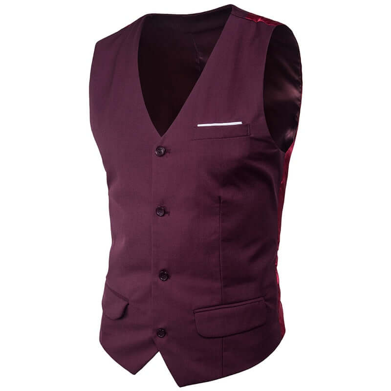 Slim Fit Sleeveless Suit Vest: Shop Drestiny for this stylish vest. Enjoy free shipping and let us cover the tax! Seen on FOX, NBC, and CBS. Save up to 50% now!