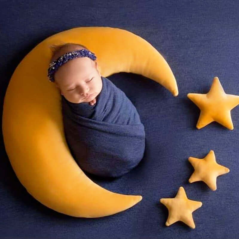 Shop Now & Get Free Shipping + We'll Pay The Tax! The Moon and Stars Posing Pillow Set is an adorable set for posing and photographing your precious baby.