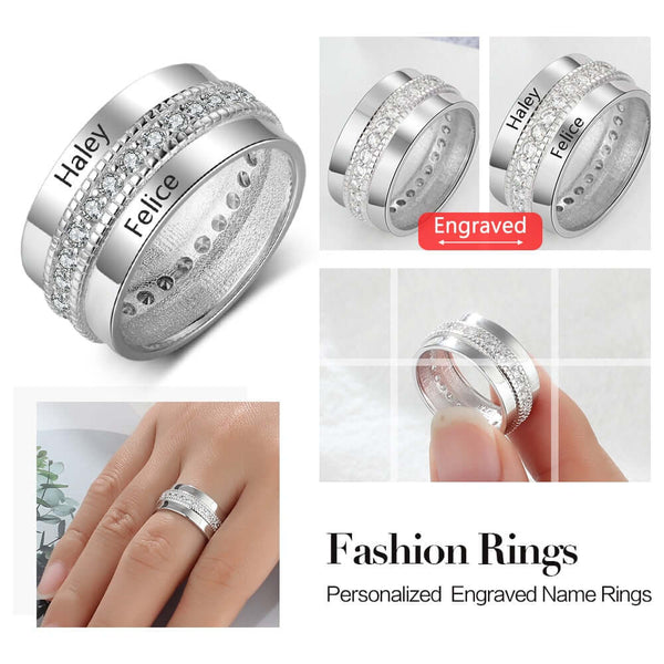Personalized Engraved Name Rings