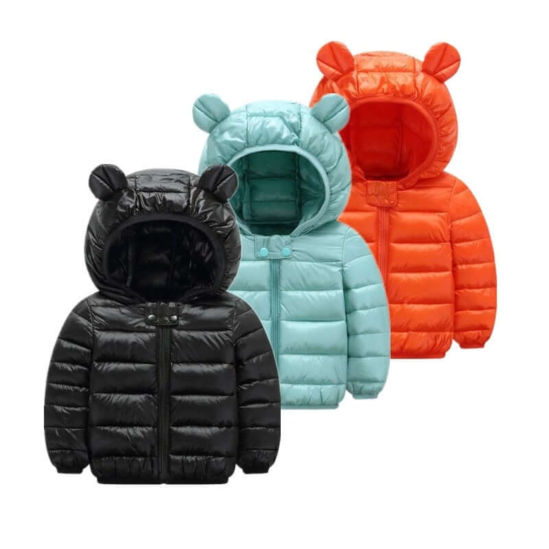 Shop Now & Get Free Shipping + We'll Pay The Tax! This stylish children's coat with a hood is made of warm material and come in bright colors and patterns.