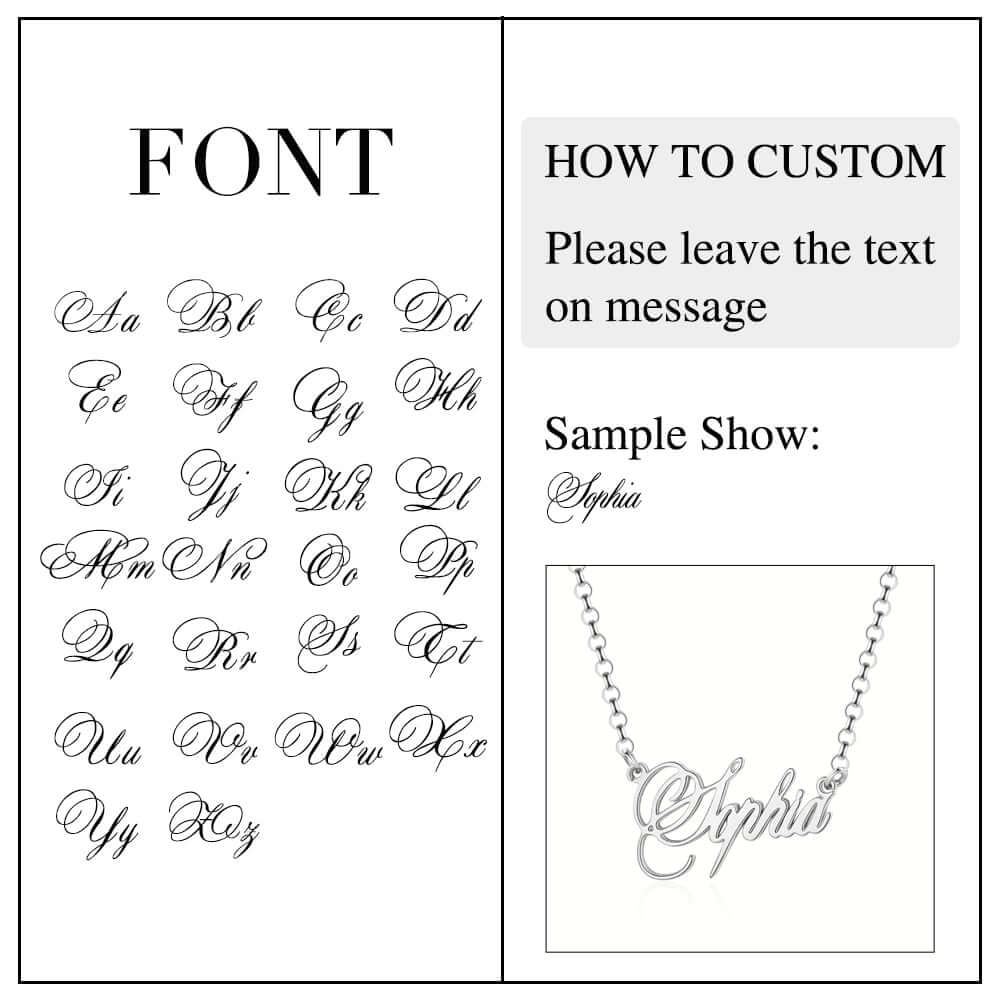 925 Sterling Silver Personalized Nameplate Letter Necklace 3725