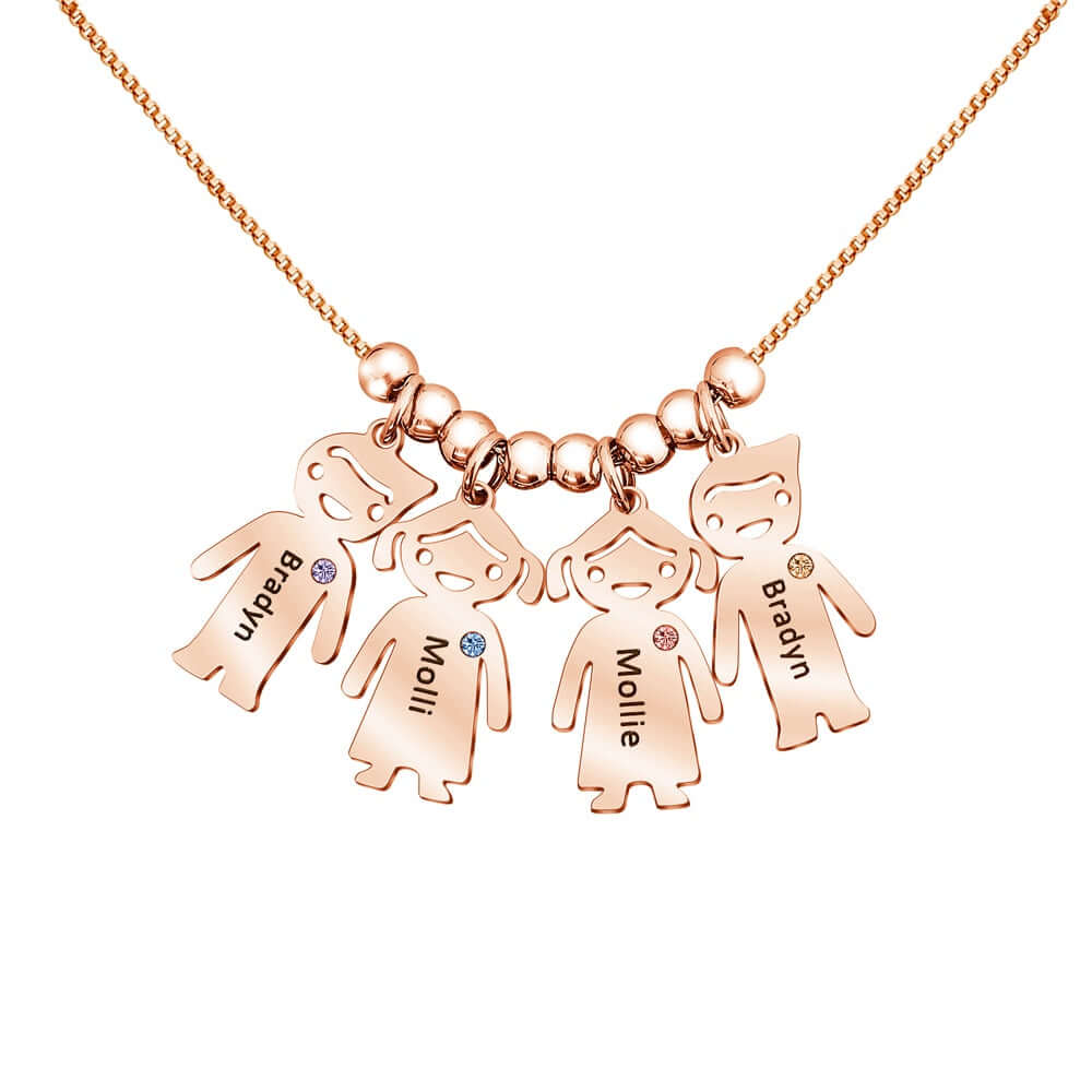 Personalized Family Charm Necklace for Women