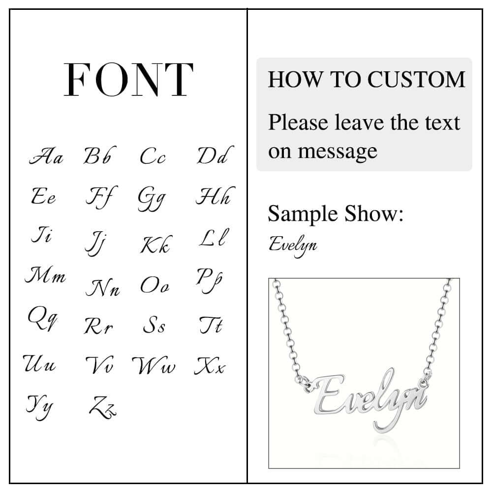 925 Sterling Silver Personalized Nameplate Letter Necklace 3473