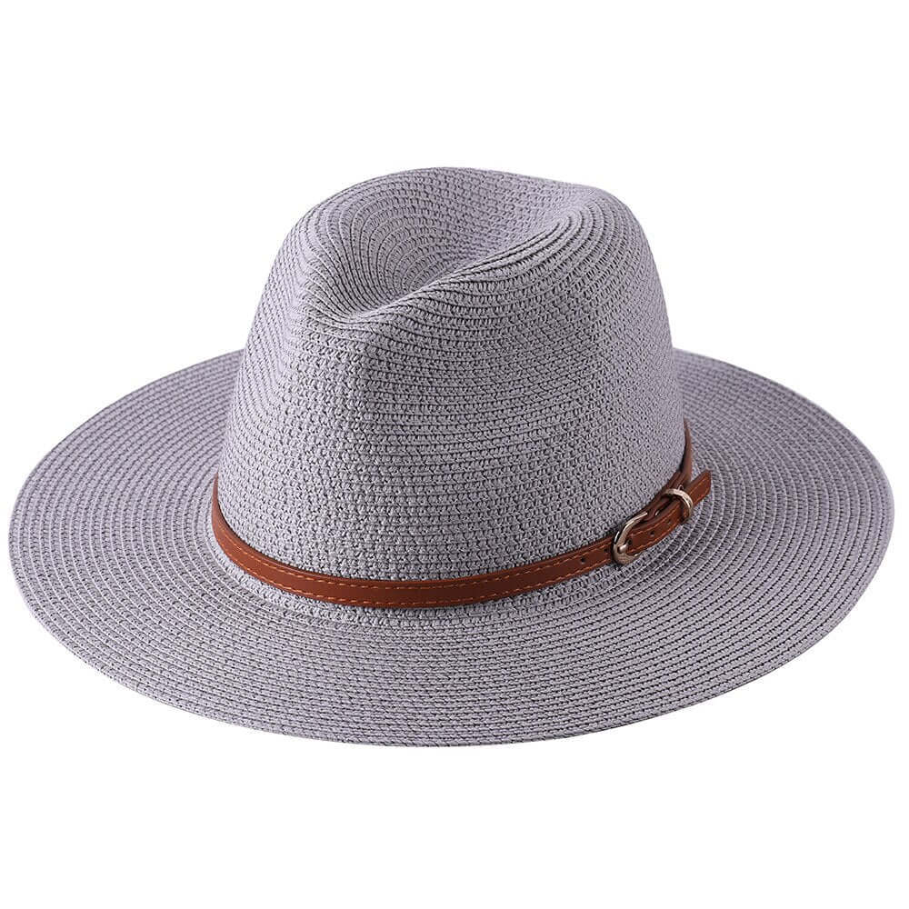 Stylish Gray Panama straw hat from Drestiny. Free shipping + tax covered. Seen on FOX, NBC, CBS. Save up to 50% now!