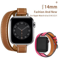 Thumbnail for Double Tour Leather Strap Apple Watch -, Watch Bands , Drestiny , Australia, Black, Blue Grey, Brown, Canada, Coffee, Dark Blue, Dark Green, Deep Pink, Gender_Men, Gender_Women, Grey, New Zealand, Orange, Purple, Sky Blue, United Kingdom, United States, Watch Bands, White, Wine Red, Yellow , Drestiny , www.shopdrestiny.com