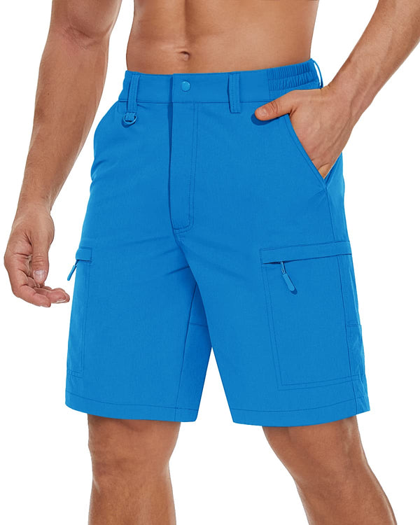 Men's Quick Dry Blue Cargo Shorts