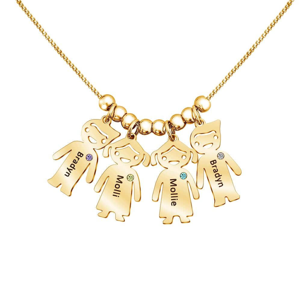 Personalized Family Charm Necklace for Women