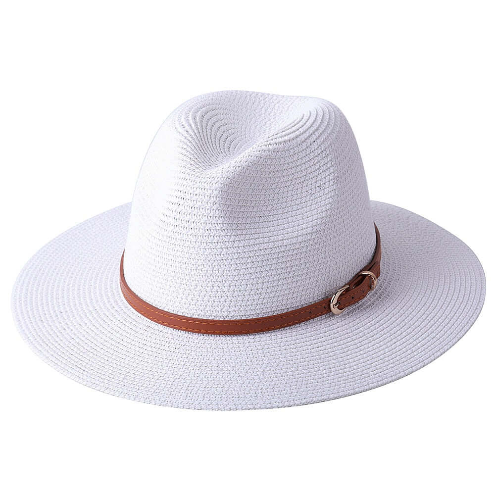Stylish White Panama straw hat from Drestiny. Free shipping + tax covered. Seen on FOX, NBC, CBS. Save up to 50% now!