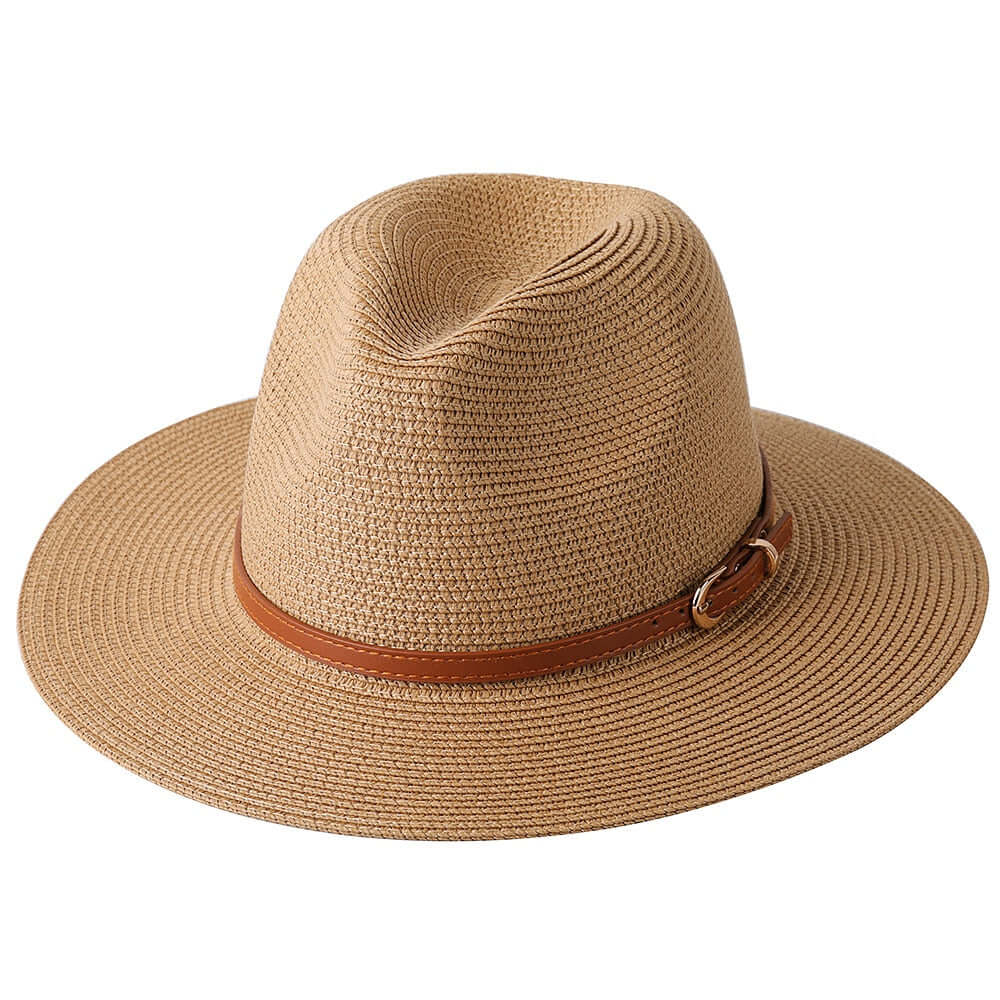 Stylish Tan Panama straw hat from Drestiny. Free shipping + tax covered. Seen on FOX, NBC, CBS. Save up to 50% now!