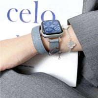 Thumbnail for Double Tour Leather Strap Apple Watch -, Watch Bands , Drestiny , Australia, Black, Blue Grey, Brown, Canada, Coffee, Dark Blue, Dark Green, Deep Pink, Gender_Men, Gender_Women, Grey, New Zealand, Orange, Purple, Sky Blue, United Kingdom, United States, Watch Bands, White, Wine Red, Yellow , Drestiny , www.shopdrestiny.com