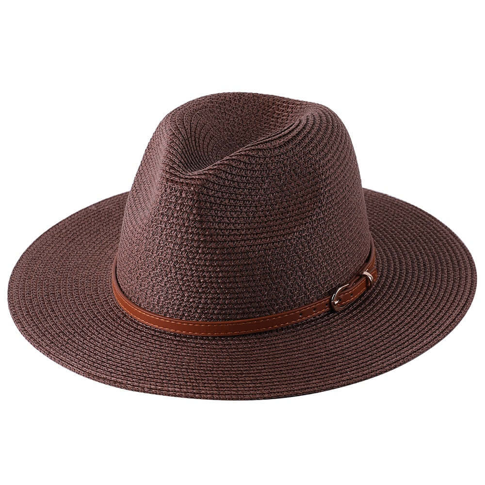 Stylish Brown Panama straw hat from Drestiny. Free shipping + tax covered. Seen on FOX, NBC, CBS. Save up to 50% now!