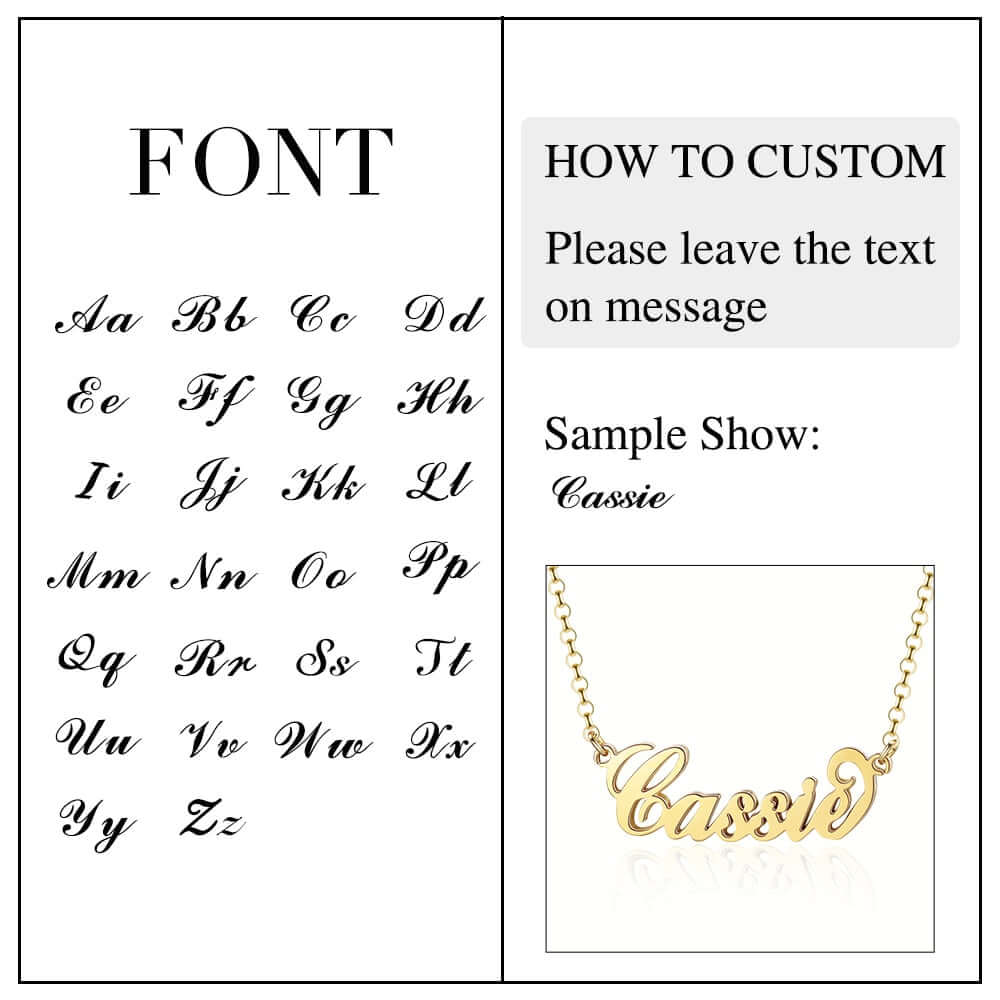 925 Sterling Silver Personalized Nameplate Letter Necklace 4042