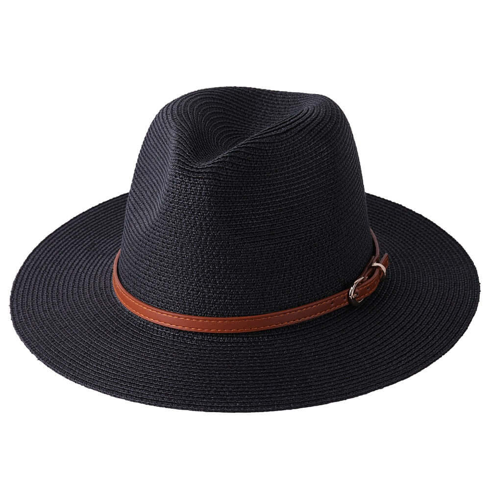 Stylish Black Panama straw hat from Drestiny. Free shipping + tax covered. Seen on FOX, NBC, CBS. Save up to 50% now!