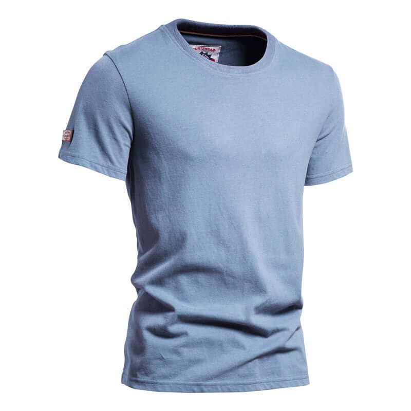 Shop Now & Get Free Shipping + We'll Pay The Tax! The Casual O-neck T-Shirt Men is a slim-fitting trendy T-shirt for men. Short sleeves and made of 100% cotton.