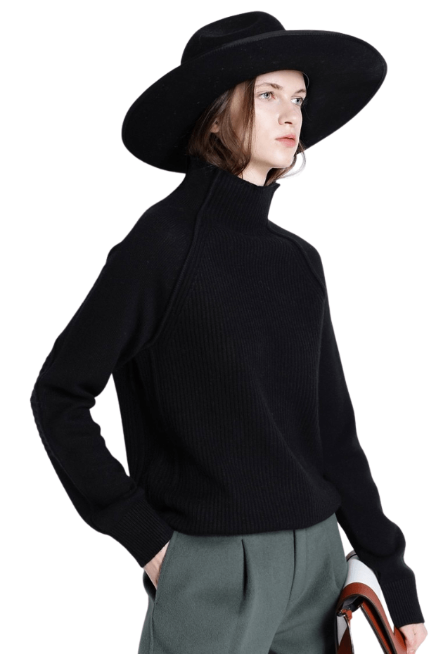 Women's High-Collar Pullover Sweater