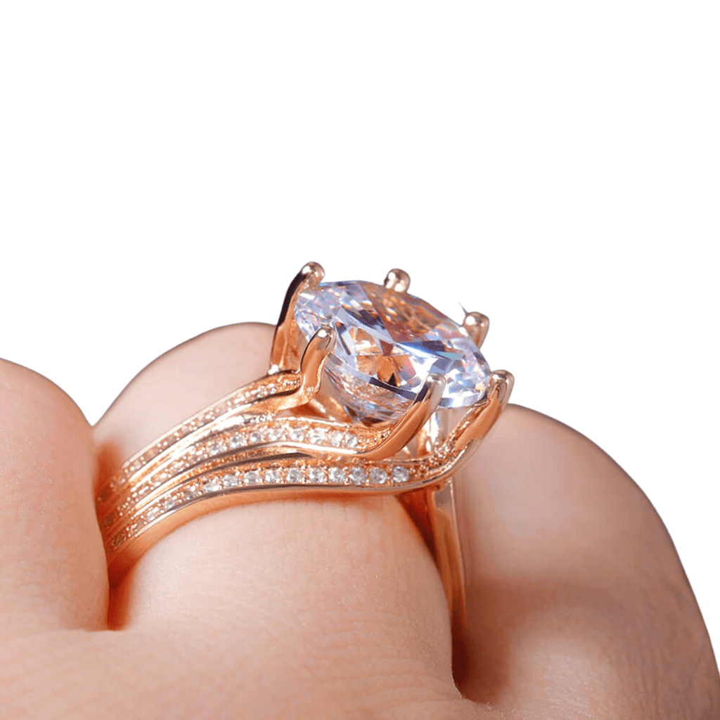 Gorgeous Solitaire 12MM Cubic Zirconia Ring
