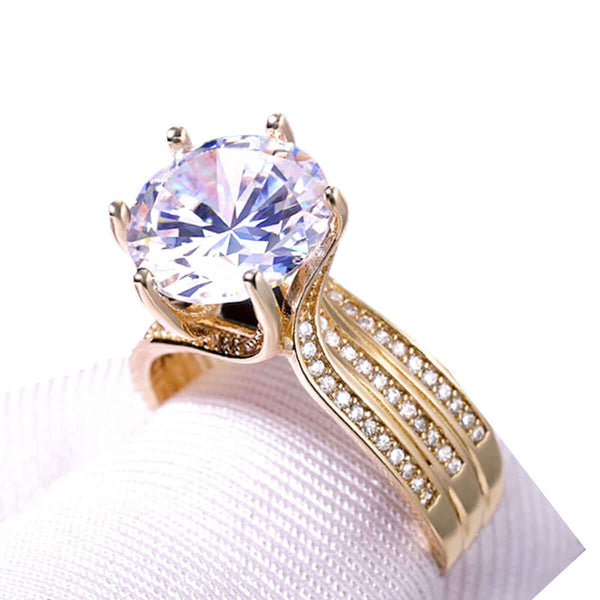 Gorgeous Solitaire 12MM Cubic Zirconia Ring