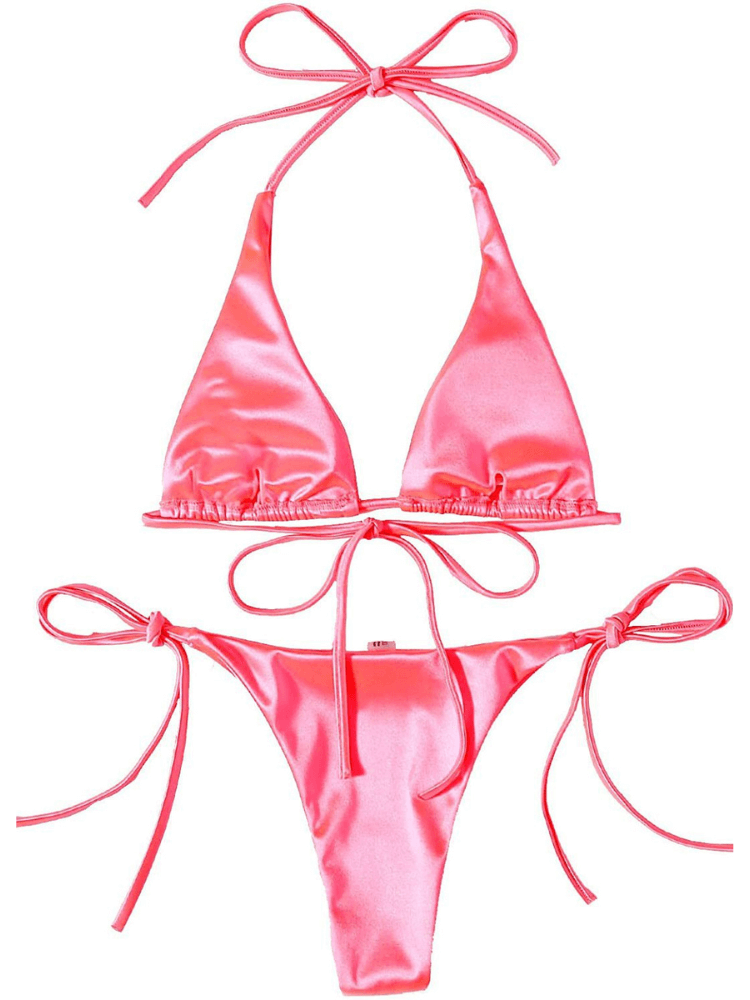 Shop Drestiny for a trending Women's Metallic Pink Halter Top Two-Piece Bikini. Enjoy free shipping and let us cover the taxes! Save up to 50% off!
