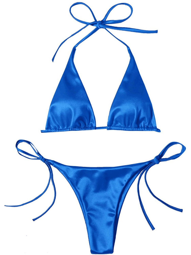 Shop Drestiny for a trending Women's Metallic Blue Halter Top Two-Piece Bikini. Enjoy free shipping and let us cover the taxes! Save up to 50% off!
