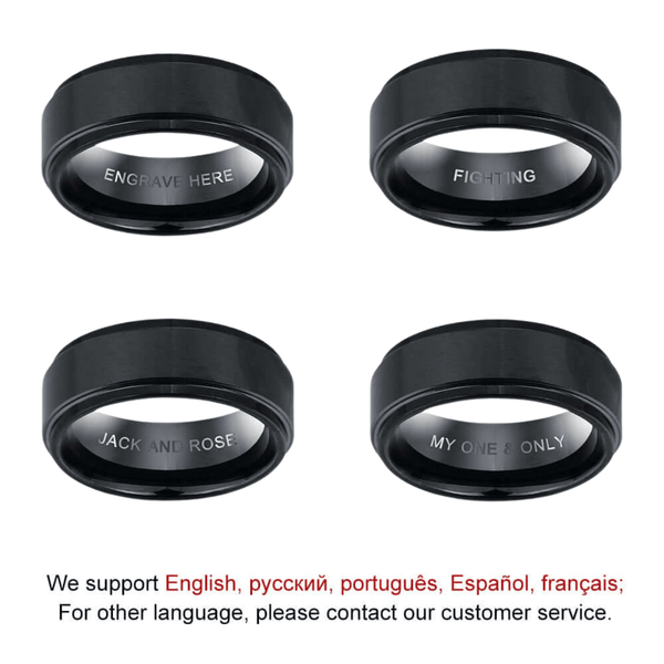 Personalized Name Rings for Men - Free Engraving!