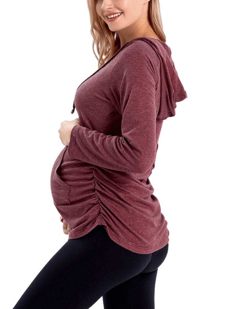 Women's Maternity Hoodie With Kangaroo Pocket