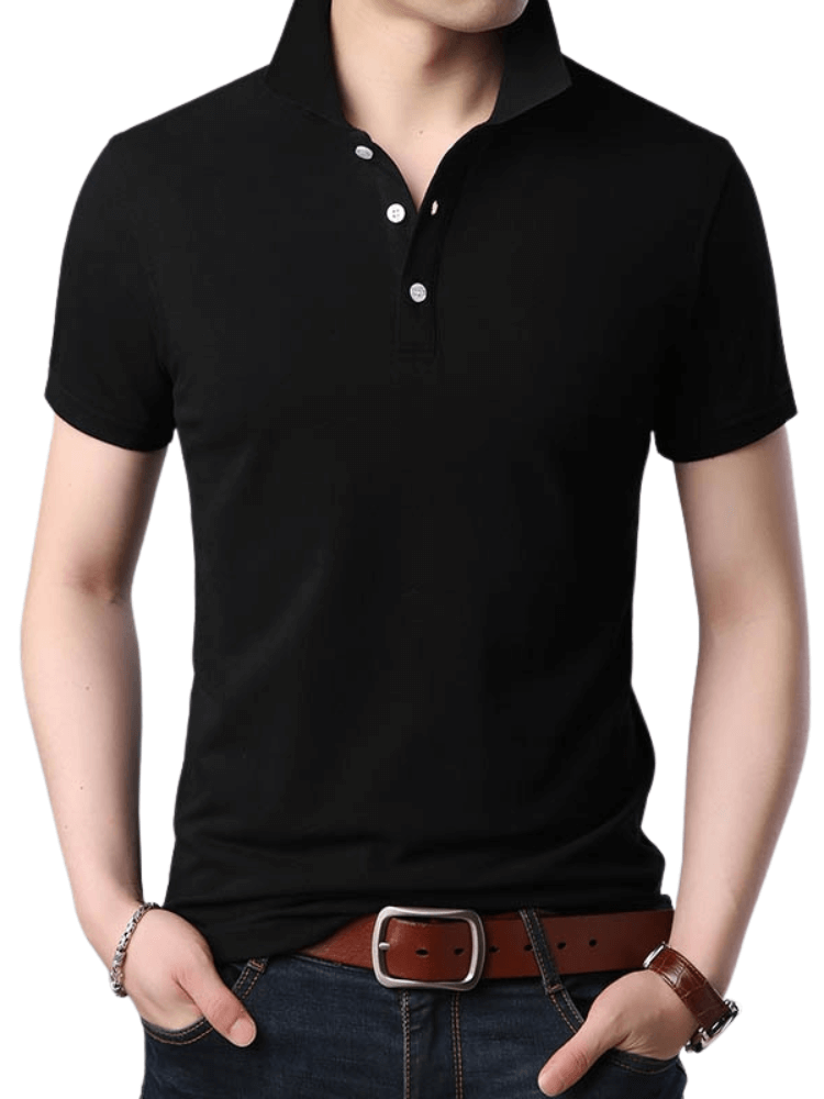 Short Sleeve 100% Cotton Polo Shirts For Men