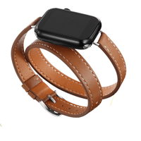 Thumbnail for Double Tour Leather Strap Apple Watch -, Watch Bands , Drestiny , Australia, Black, Blue Grey, Brown, Canada, Coffee, Dark Blue, Dark Green, Deep Pink, Gender_Men, Gender_Women, Grey, New Zealand, Orange, Purple, Sky Blue, United Kingdom, United States, Watch Bands, White, Wine Red, Yellow , Drestiny , www.shopdrestiny.com