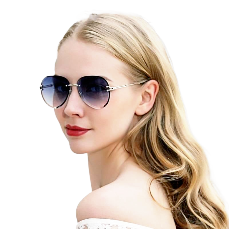 Women's Rimless Gradient Sunglasses