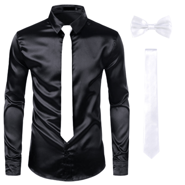 Stylish men's 3-piece silk dress shirt set with ties. Shop Drestiny for free shipping and tax covered. Save up to 50% off!