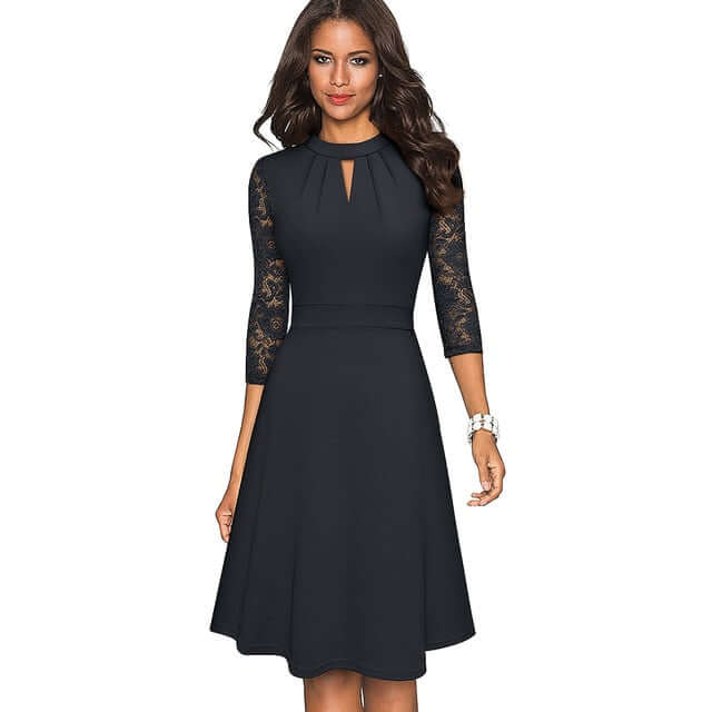 Women's Keyhole Swing Dress