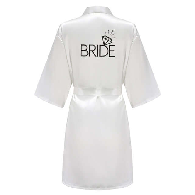 Elevate your wedding party with white satin kimono robes from Drestiny. Enjoy free shipping and tax covered. Limited time offer - save up to 50%!