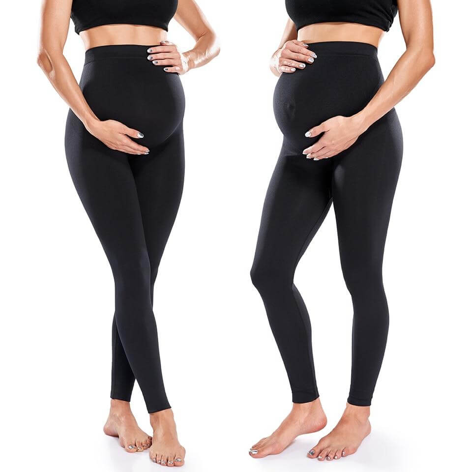 Women's High Waist Maternity Leggings With Belly Support - Drestiny