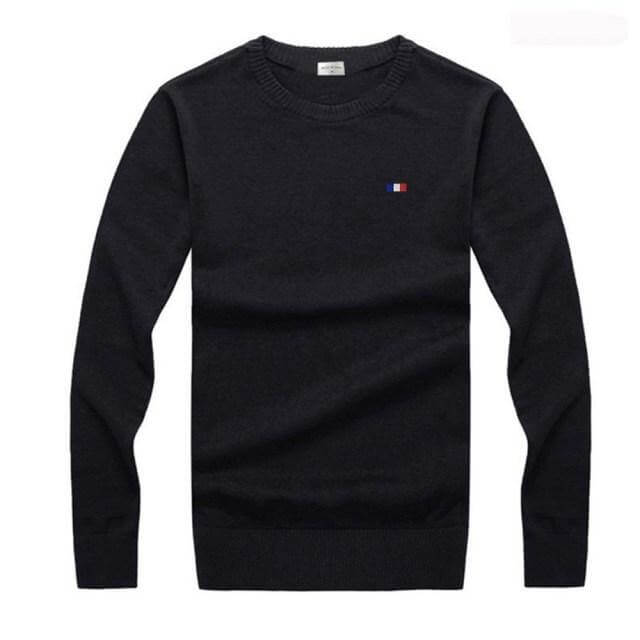 Men's Embroidery-Logo Long Sleeve Sweater - Drestiny