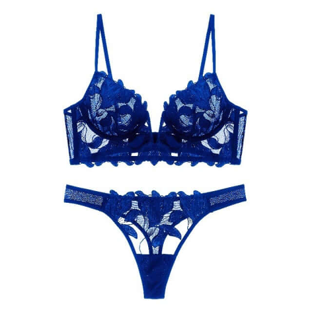 Discover the allure of the Women's Sexy Deep V Blue Push Up Bra & Blue Panties Set. Shop at Drestiny today and enjoy free shipping! Say goodbye to taxes, as we'll take care of them. Hurry, save up to 50% off!