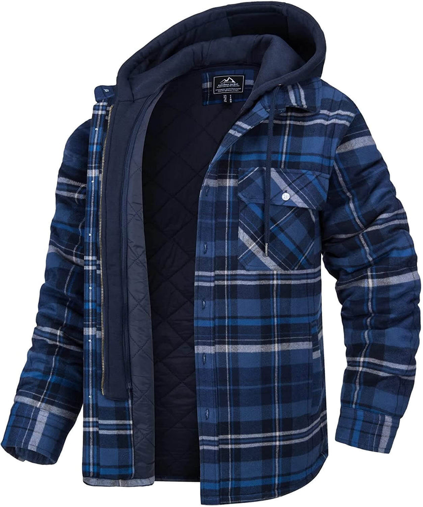 Men's Hooded Flannel Jacket: Shop Drestiny for this stylish jacket. Enjoy free shipping and let us cover the tax! Seen on FOX/NBC/CBS. Save up to 50% now!