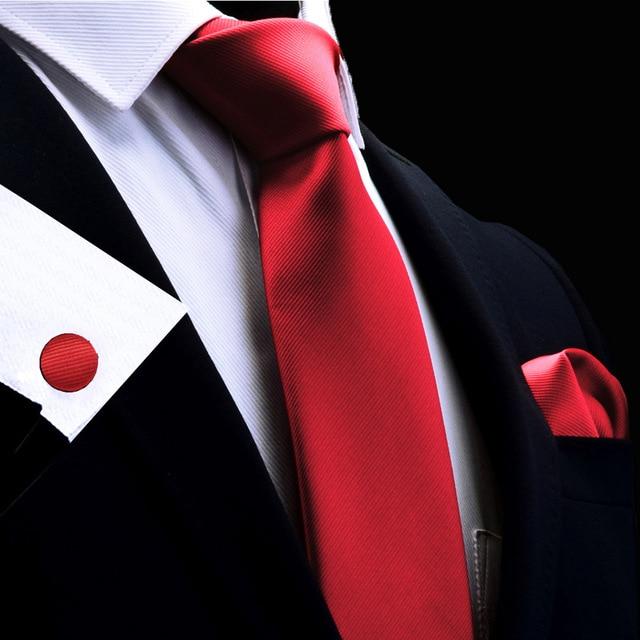 Men's Red Silk Tie & Pocket Square - Complete your sophisticated look with this luxurious set. Includes matching cufflinks. Shop now and enjoy free shipping. Limited time offer, save up to 50%!