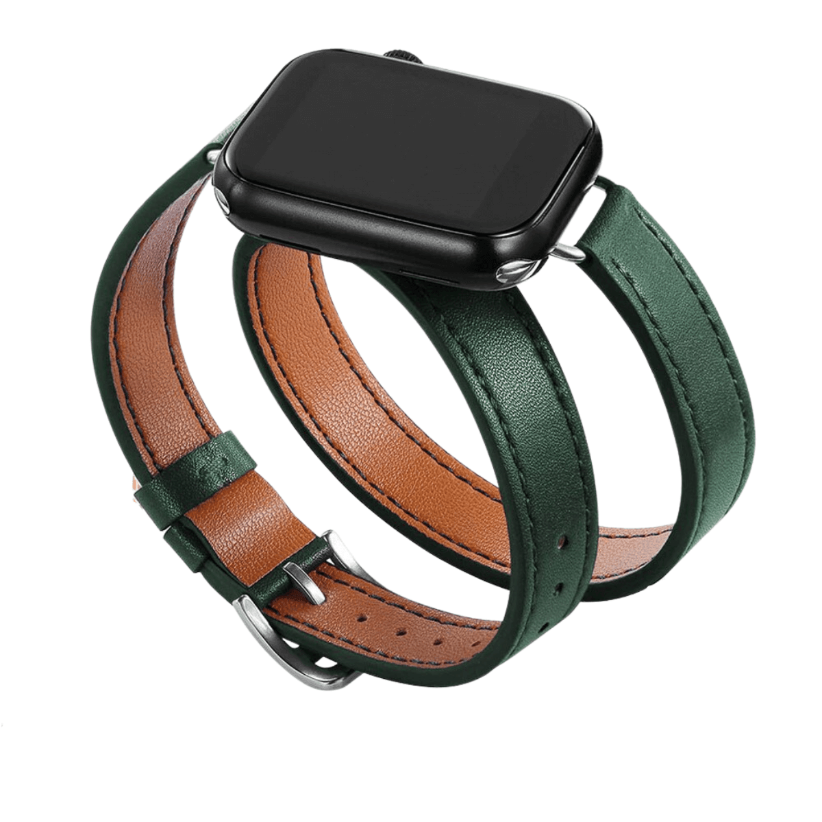 Double Tour Leather Strap Apple Watch -, Watch Bands , Drestiny , Australia, Black, Blue Grey, Brown, Canada, Coffee, Dark Blue, Dark Green, Deep Pink, Gender_Men, Gender_Women, Grey, New Zealand, Orange, Purple, Sky Blue, United Kingdom, United States, Watch Bands, White, Wine Red, Yellow , Drestiny , www.shopdrestiny.com