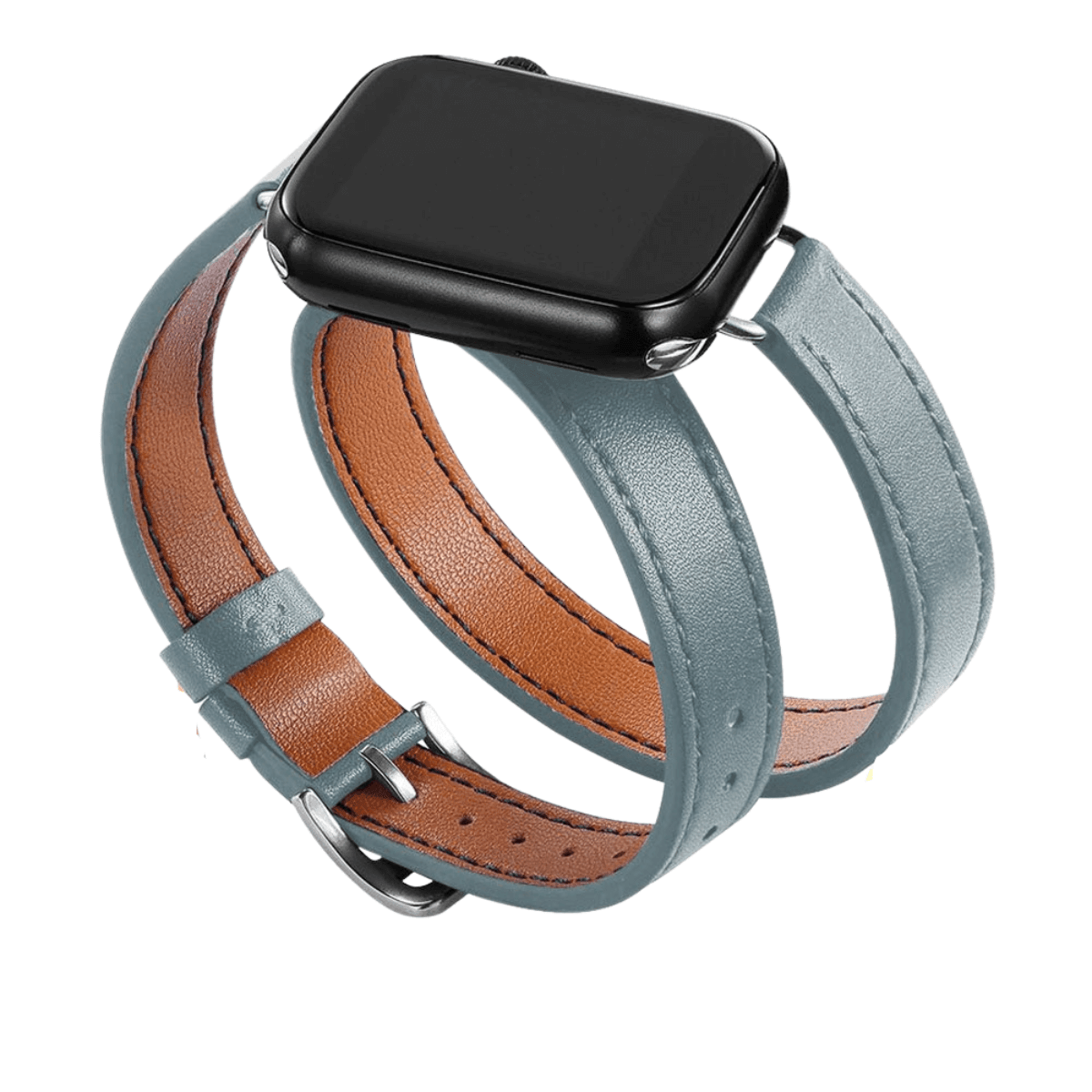 Double Tour Leather Strap Apple Watch -, Watch Bands , Drestiny , Australia, Black, Blue Grey, Brown, Canada, Coffee, Dark Blue, Dark Green, Deep Pink, Gender_Men, Gender_Women, Grey, New Zealand, Orange, Purple, Sky Blue, United Kingdom, United States, Watch Bands, White, Wine Red, Yellow , Drestiny , www.shopdrestiny.com