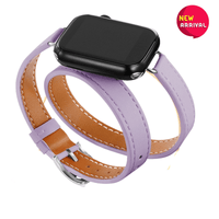 Thumbnail for Double Tour Leather Strap Apple Watch -, Watch Bands , Drestiny , Australia, Black, Blue Grey, Brown, Canada, Coffee, Dark Blue, Dark Green, Deep Pink, Gender_Men, Gender_Women, Grey, New Zealand, Orange, Purple, Sky Blue, United Kingdom, United States, Watch Bands, White, Wine Red, Yellow , Drestiny , www.shopdrestiny.com