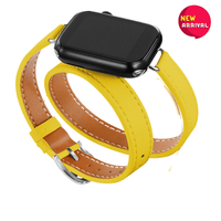 Thumbnail for Double Tour Leather Strap Apple Watch -, Watch Bands , Drestiny , Australia, Black, Blue Grey, Brown, Canada, Coffee, Dark Blue, Dark Green, Deep Pink, Gender_Men, Gender_Women, Grey, New Zealand, Orange, Purple, Sky Blue, United Kingdom, United States, Watch Bands, White, Wine Red, Yellow , Drestiny , www.shopdrestiny.com