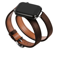 Thumbnail for Double Tour Leather Strap Apple Watch -, Watch Bands , Drestiny , Australia, Black, Blue Grey, Brown, Canada, Coffee, Dark Blue, Dark Green, Deep Pink, Gender_Men, Gender_Women, Grey, New Zealand, Orange, Purple, Sky Blue, United Kingdom, United States, Watch Bands, White, Wine Red, Yellow , Drestiny , www.shopdrestiny.com