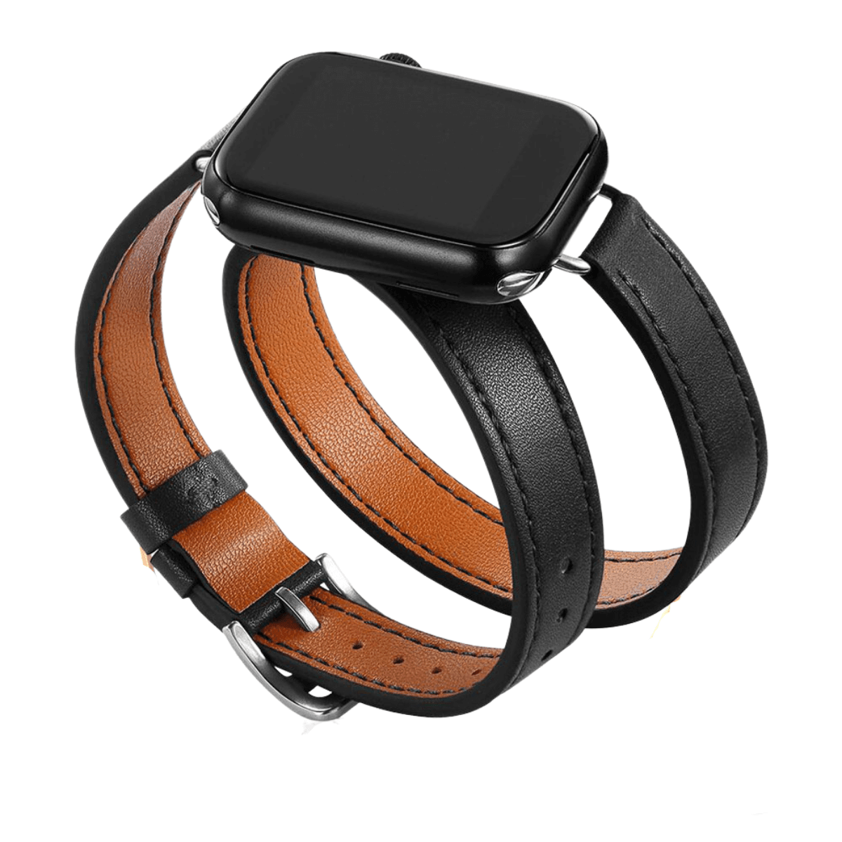 Double Tour Leather Strap Apple Watch -, Watch Bands , Drestiny , Australia, Black, Blue Grey, Brown, Canada, Coffee, Dark Blue, Dark Green, Deep Pink, Gender_Men, Gender_Women, Grey, New Zealand, Orange, Purple, Sky Blue, United Kingdom, United States, Watch Bands, White, Wine Red, Yellow , Drestiny , www.shopdrestiny.com