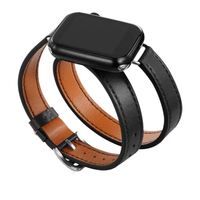 Thumbnail for Double Tour Leather Strap Apple Watch -, Watch Bands , Drestiny , Australia, Black, Blue Grey, Brown, Canada, Coffee, Dark Blue, Dark Green, Deep Pink, Gender_Men, Gender_Women, Grey, New Zealand, Orange, Purple, Sky Blue, United Kingdom, United States, Watch Bands, White, Wine Red, Yellow , Drestiny , www.shopdrestiny.com