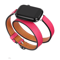 Thumbnail for Double Tour Leather Strap Apple Watch -, Watch Bands , Drestiny , Australia, Black, Blue Grey, Brown, Canada, Coffee, Dark Blue, Dark Green, Deep Pink, Gender_Men, Gender_Women, Grey, New Zealand, Orange, Purple, Sky Blue, United Kingdom, United States, Watch Bands, White, Wine Red, Yellow , Drestiny , www.shopdrestiny.com