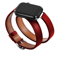 Thumbnail for Double Tour Leather Strap Apple Watch -, Watch Bands , Drestiny , Australia, Black, Blue Grey, Brown, Canada, Coffee, Dark Blue, Dark Green, Deep Pink, Gender_Men, Gender_Women, Grey, New Zealand, Orange, Purple, Sky Blue, United Kingdom, United States, Watch Bands, White, Wine Red, Yellow , Drestiny , www.shopdrestiny.com