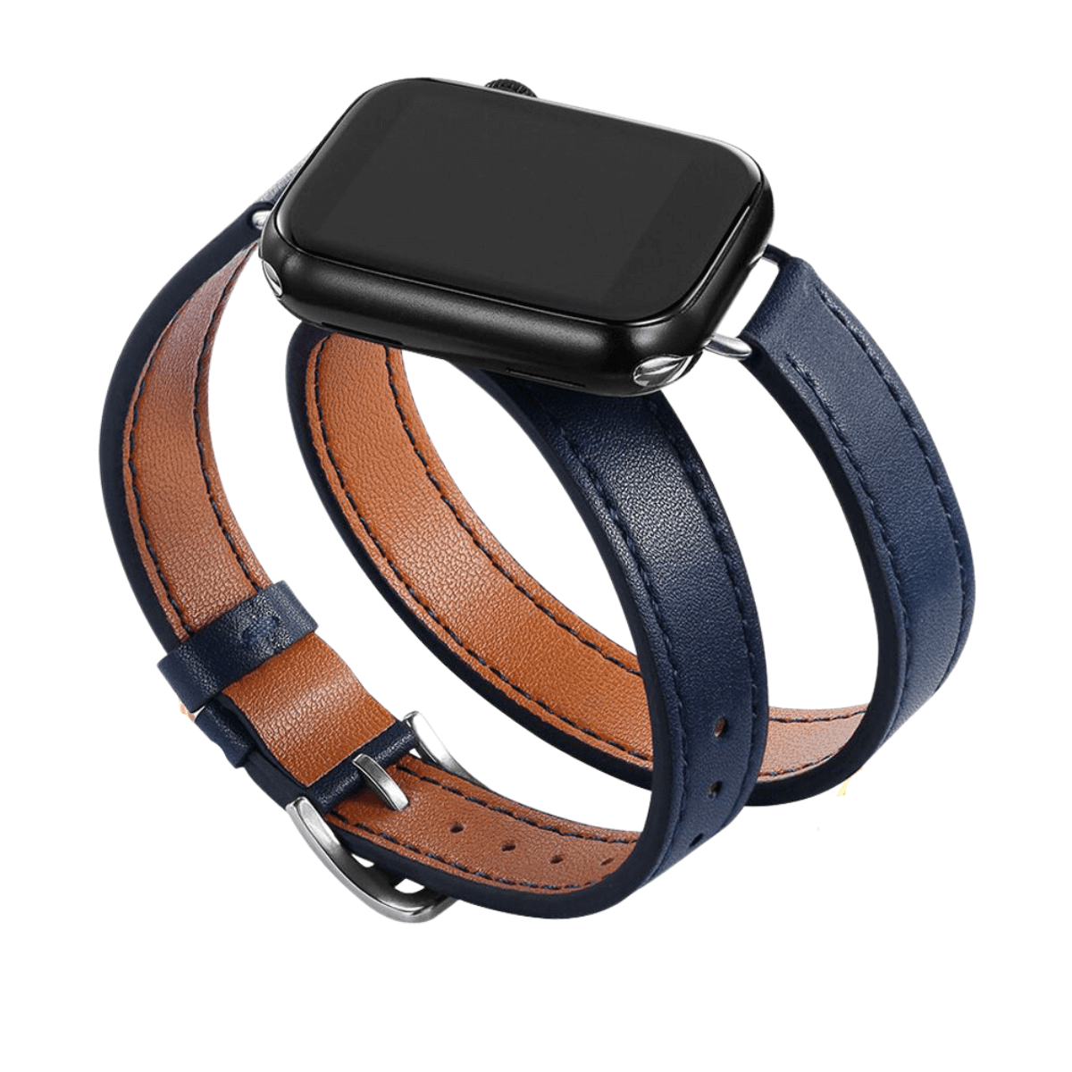 Double Tour Leather Strap Apple Watch -, Watch Bands , Drestiny , Australia, Black, Blue Grey, Brown, Canada, Coffee, Dark Blue, Dark Green, Deep Pink, Gender_Men, Gender_Women, Grey, New Zealand, Orange, Purple, Sky Blue, United Kingdom, United States, Watch Bands, White, Wine Red, Yellow , Drestiny , www.shopdrestiny.com