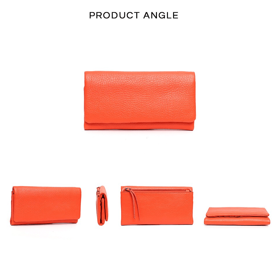 Women's Genuine Leather Long Wallet For Women -, Wallet , Drestiny , Australia, Black, Canada, FR, Lime, New Zealand, Orange, Pink, Purple, United Kingdom, United States, Wallets , Drestiny , www.shopdrestiny.com